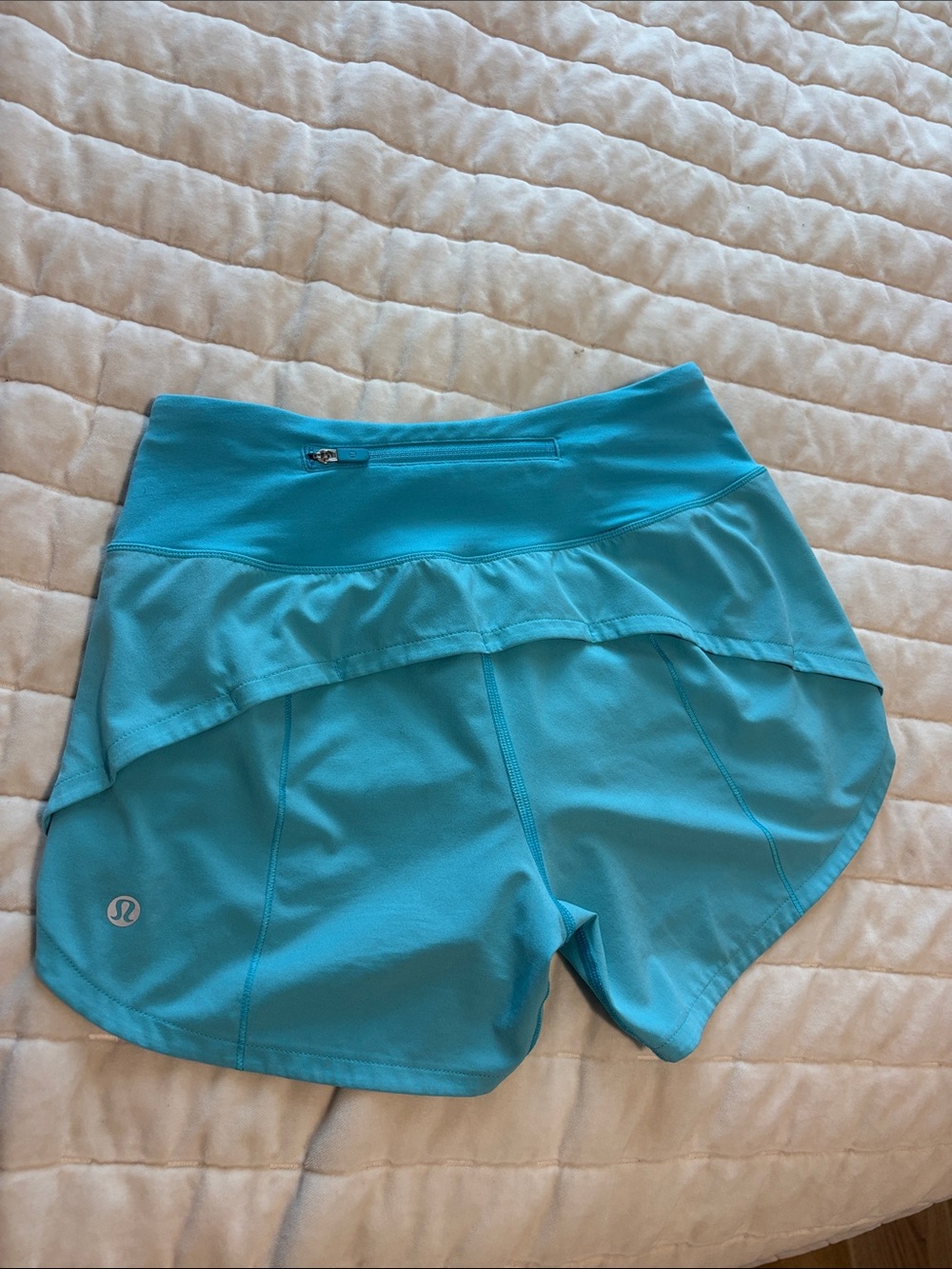 blue lululemon speed up athletic shorts